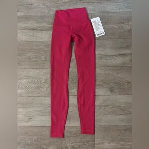 Lululemon Athletica Wunder Train HR Tight in Vibrant Pink